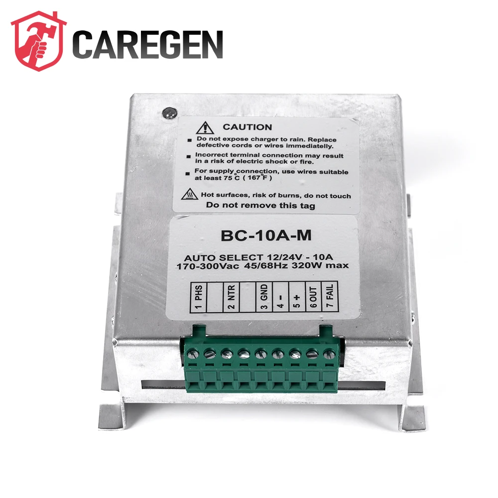 Bc-10A-M 12V 24V Auto Select 10.0 Amperes 170-305 VAC - Datakom Battery Charger