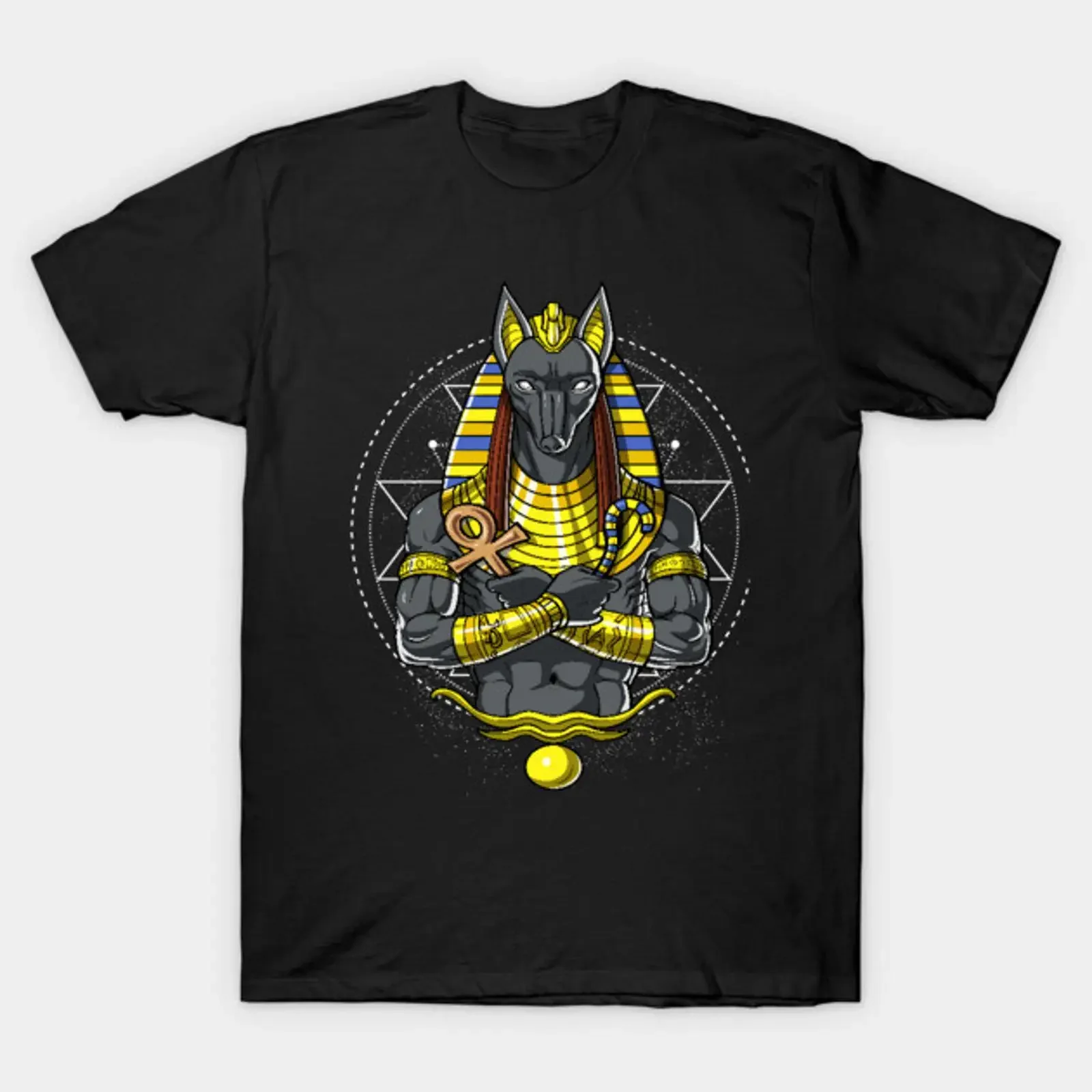 Egyptian God Anubis T Shirt vintage Washed Soft Slightly Stylish Stretched Comfortable graphic fashion homme Versatile