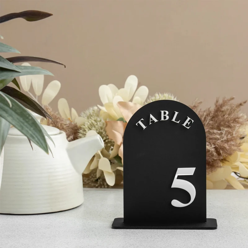 Arched Champagne Gold Table Numbers with Stands Table Numbers Wedding Table Signs Wedding Table Decor Wedding Reception Decor