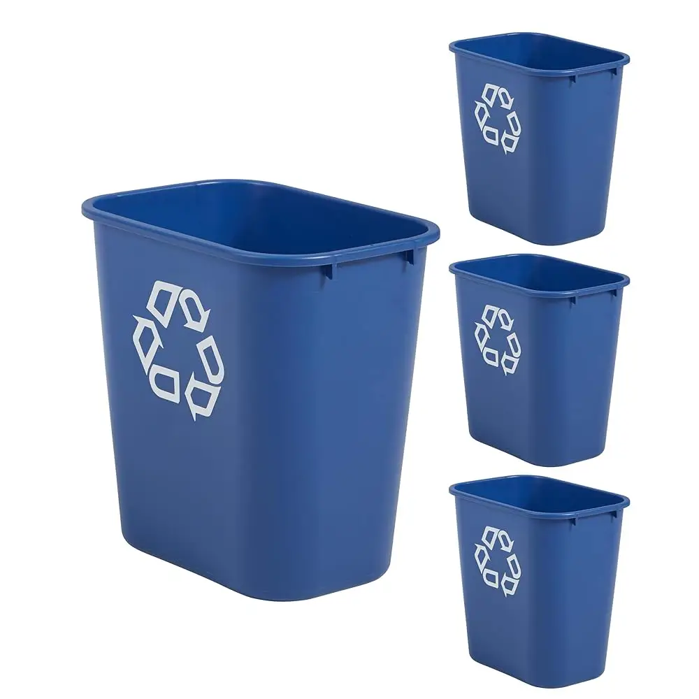 

Банка для переработки стола, 7 галлонов/28 литров, синий символ переработки, пластик, для спальни/ванной комнаты/офиса/под столом/раковины, пара