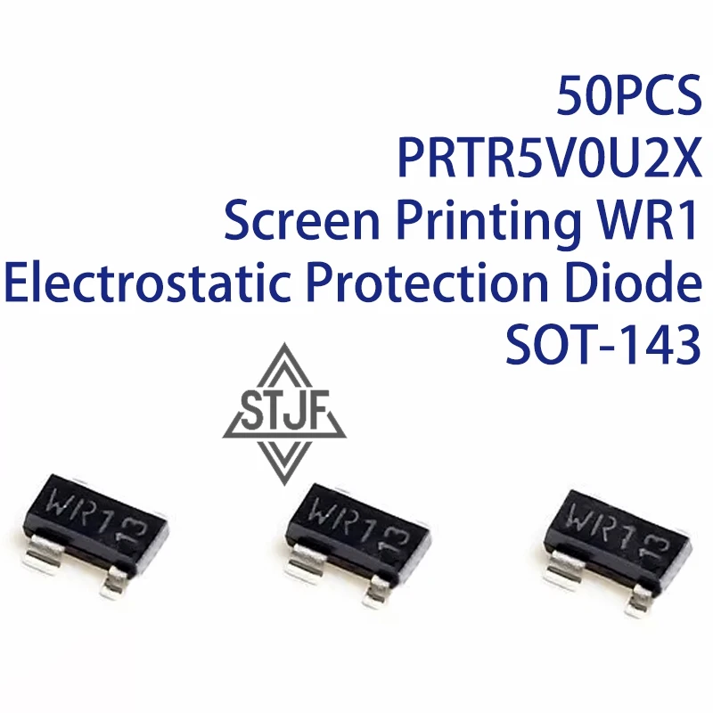 50PCS PRTR5V0U2X Screen Printing WR1 Electrostatic Protection Diode SOT-143