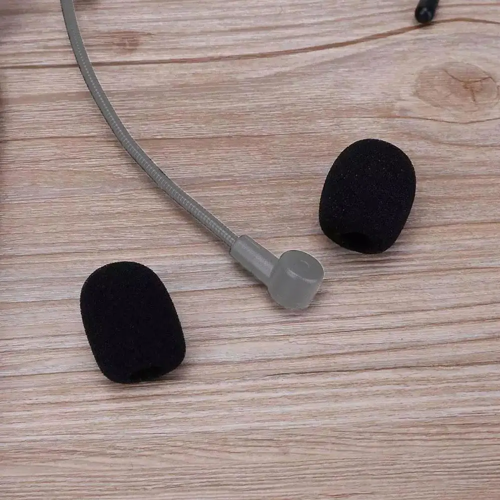 10Pcs Black Mic Protector Replacement Headset Foam Covers Windscreen Windshield Sponge Covers Microphone Cover for Meeting Mic