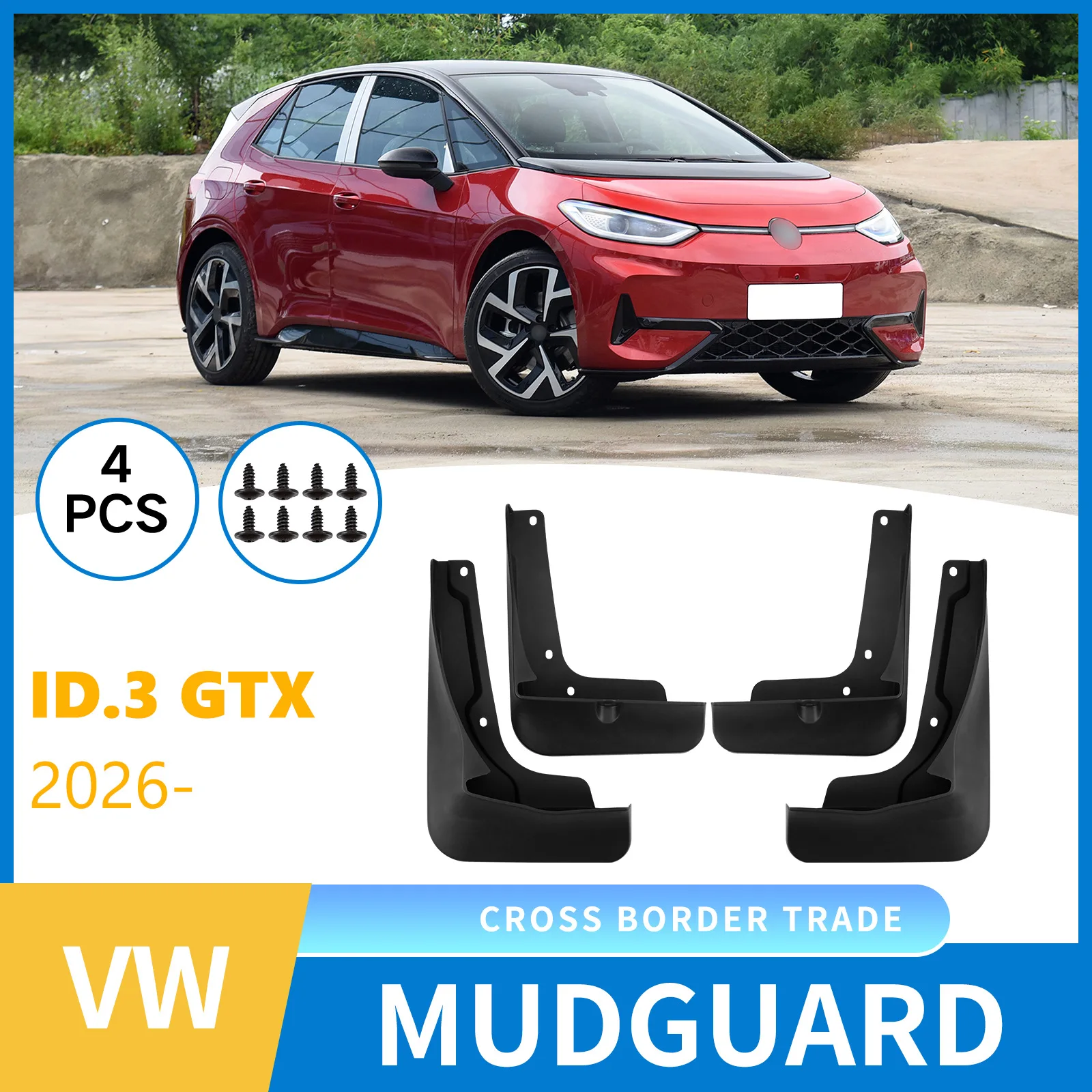 

Mudguard For Volkswagen ID.3 GTX 2026 car mudguard sheet,Mudflaps Front Rear Flares Splash Guards Cover Car Accessorie