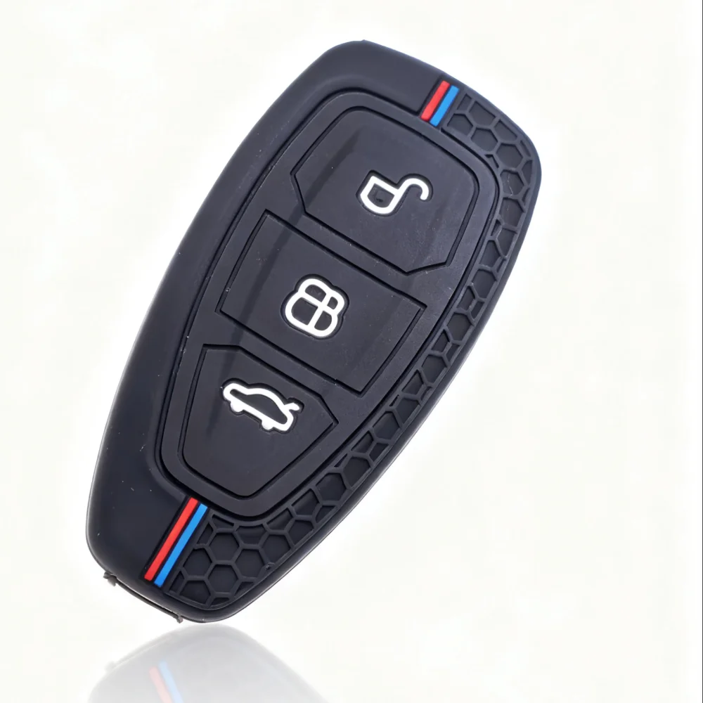 New Silicone Car Key Pack for Ford ST Line Fiesta Focus Mondeo Ecosport Kuga Puma Edge Escape Metallic Accessories