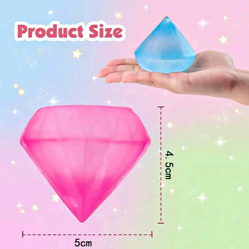 Brilhante diamante needoh cubos de gelo estresse ventilação bola lento rebote squeeze brinquedos alívio do estresse crianças adultos antiestresse brinquedo mole