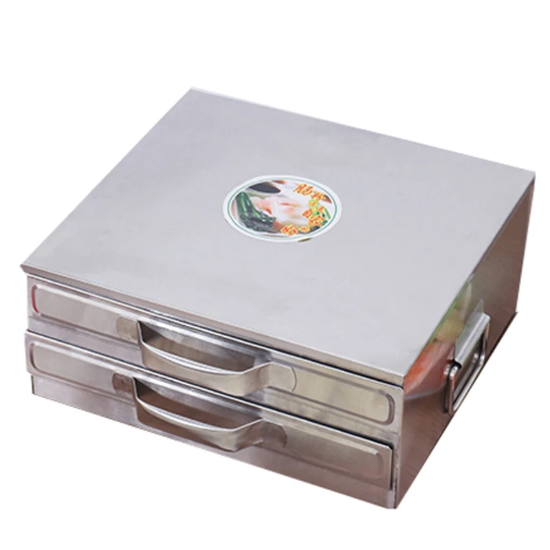 Steaming Pan Vermicelli Roll Steaming Oven Drawer Type Mini 3 Trays 2-Layer Small Household Rice Noodles Machine