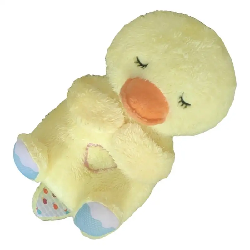 Animal de peluche Ultra suave de 11,8 pulgadas, pato pequeño, compañero de sueño brillante para descansar, calmante