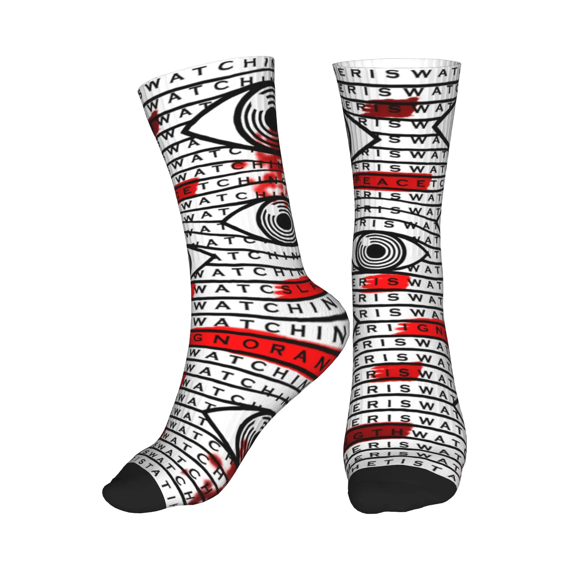 

Забавные носки с надписью «Биг Братьер следит за вами» Джорджа Оруэлла 1984 года, мужские и женские теплые спортивные футбольные носки с 3D-принтом