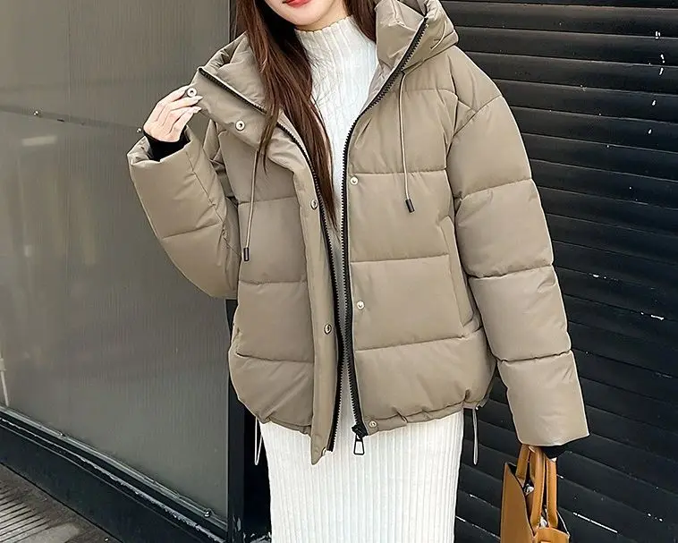 2025 Winter New Style Hooded Coat for Men - Loose Fit Cotton Jacket and Coat