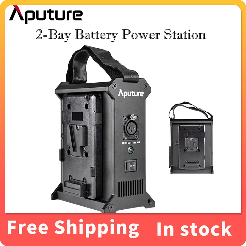 

Aputure 2-Bay V-Mount Battery Power Station Output Up To 480W Dual Power Supply Box External for Nova P300C