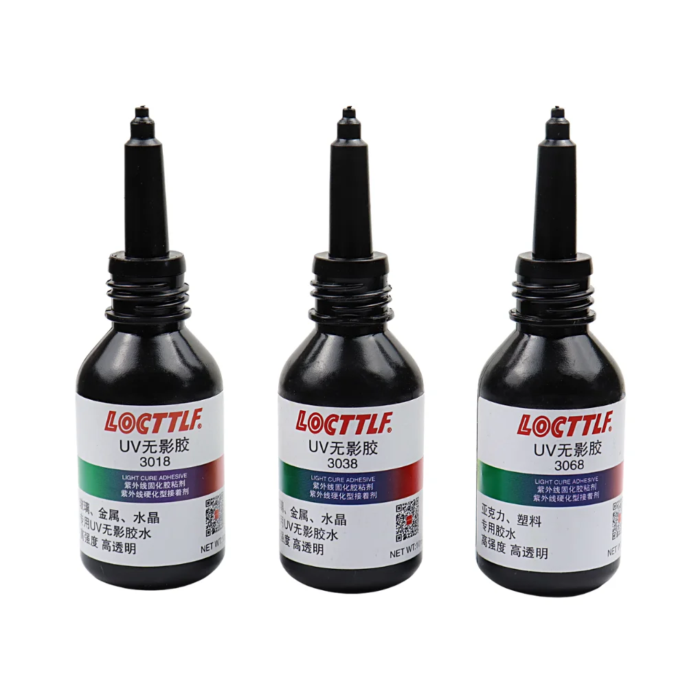 10ML Transparent Shadowless UV Glue Glass Crystal Viscous Plastic Metal Ccrylic Quick Ultraviolet Adhesive LOCTTL 3018 3038 3068