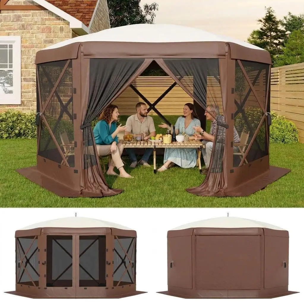 13x13 Pop Up Canopy Tent, Screen Gazebo with Carry Bag, Customized