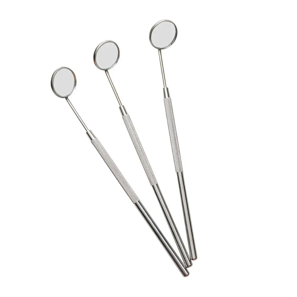 2Pcs Sturdy Stainless Steel Eyelash Extension Mirror Spoon Handle Non Slip Waterproof for Women Makeup Artists Eye Lash Face