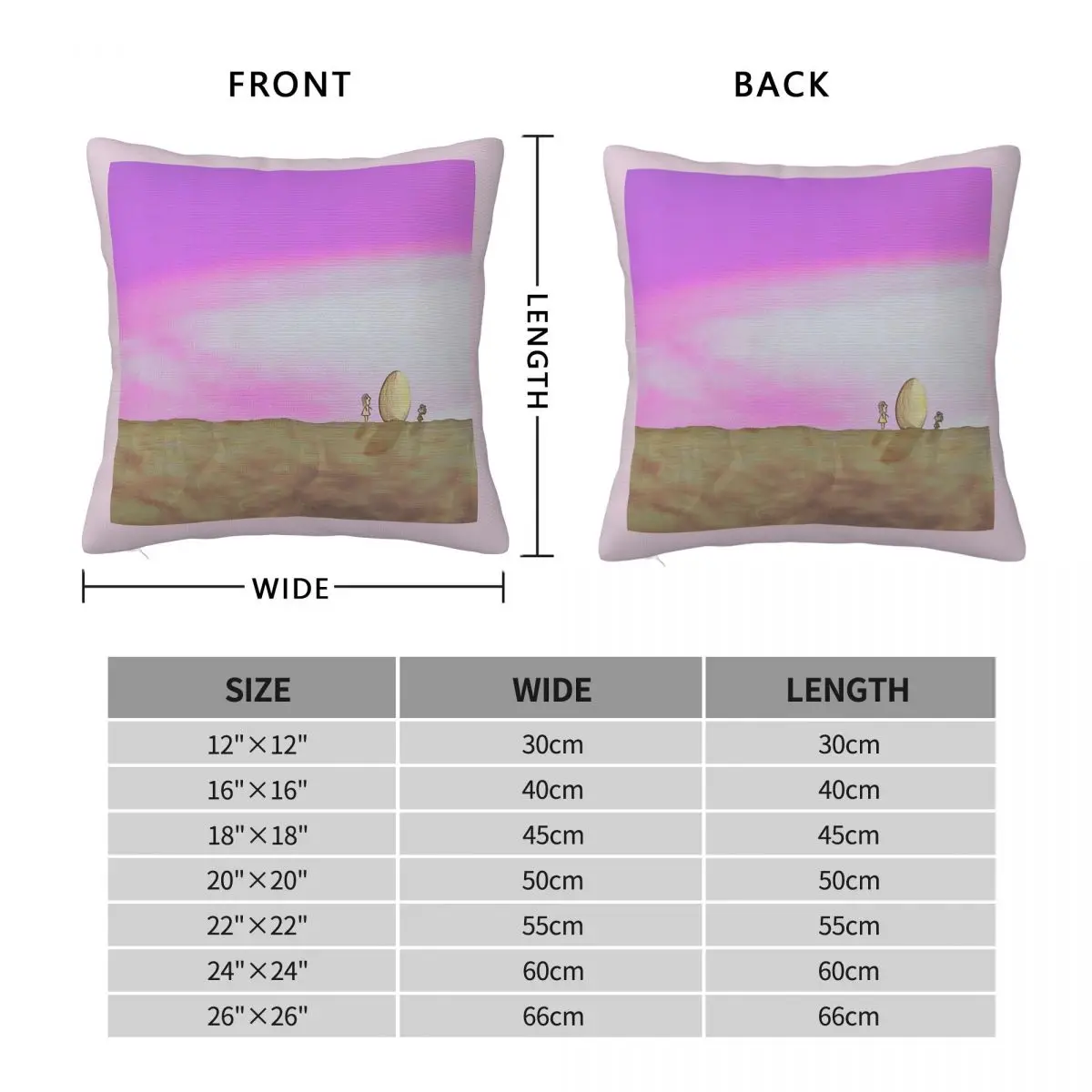 Hippie Cream Goat Egg Square Pillowcase Polyester Linen Velvet Printed Zip Decorative Throw Pillow Case Sofa Seater Cushion Case