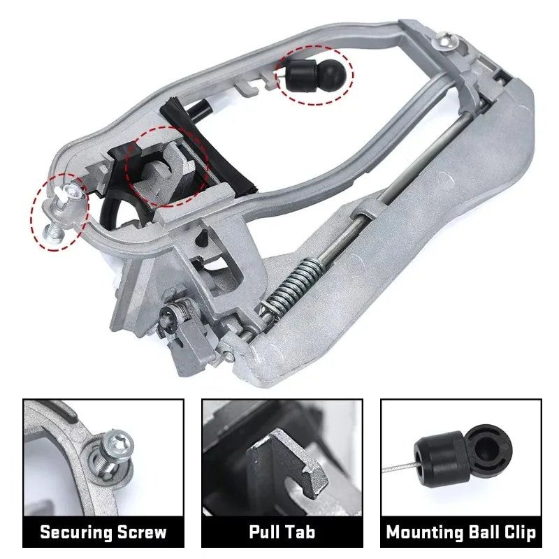 Door Handle Carrier Inner Outside Front Rear Left Right for BMW X5 E53 51218243615 51218243616 51228243635 51228243636