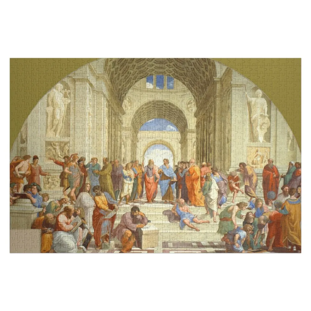 Raffaello Sanzio da Urbino The School of Athens, 1509-1510 Jigsaw Puzzle Wooden Adults Woodens For Adults Puzzle