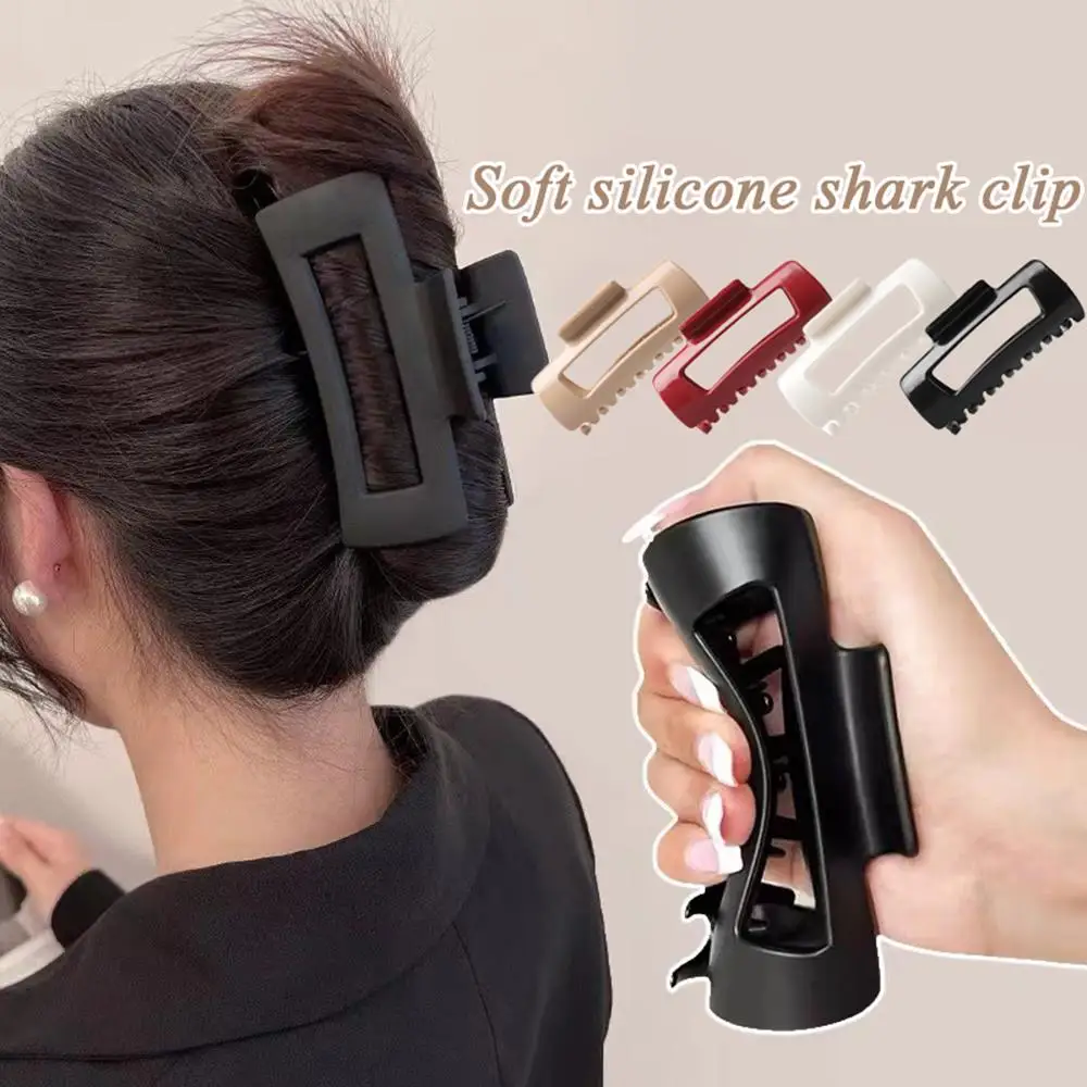 

Soft Silicone Shark Clip Anti Collision Hair Claws Versatile Large Hair Clip Long Hair Ponytail Hairgrips Hair Accessories
