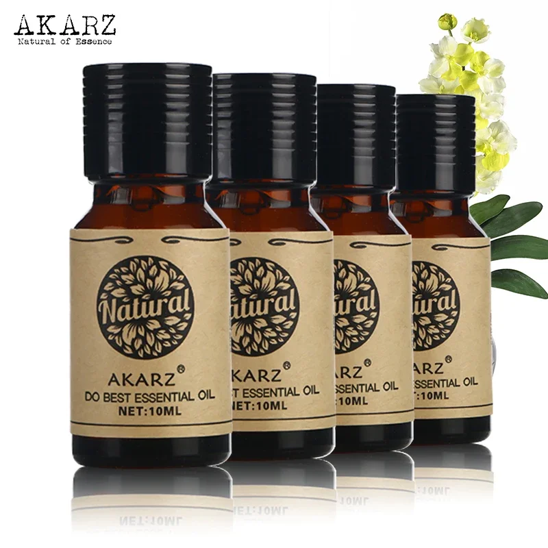 

AKARZ Aromatherapy Spa Oil Kit - Create an Invigorating Atmosphere Patchouli, Tea Tree, Neroli, and Citronella - 10ml*4