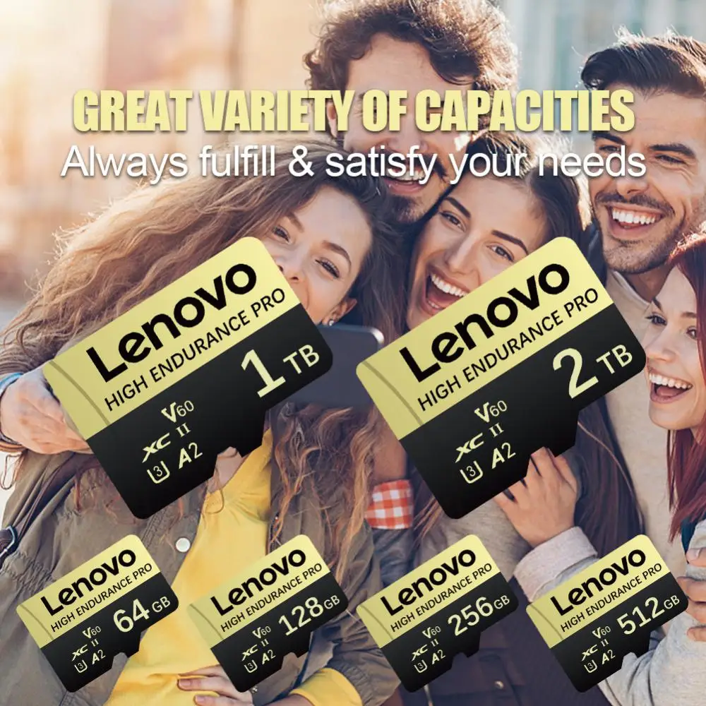 2024 Nieuwe Lenovo 2Tb Geheugenkaart 128Gb Klasse 10 V60 Tf Kaart 512Gb Mini Sd Kaart Hoge Snelheid Micro Tf Sd Kaart Voor Nintendo Switch