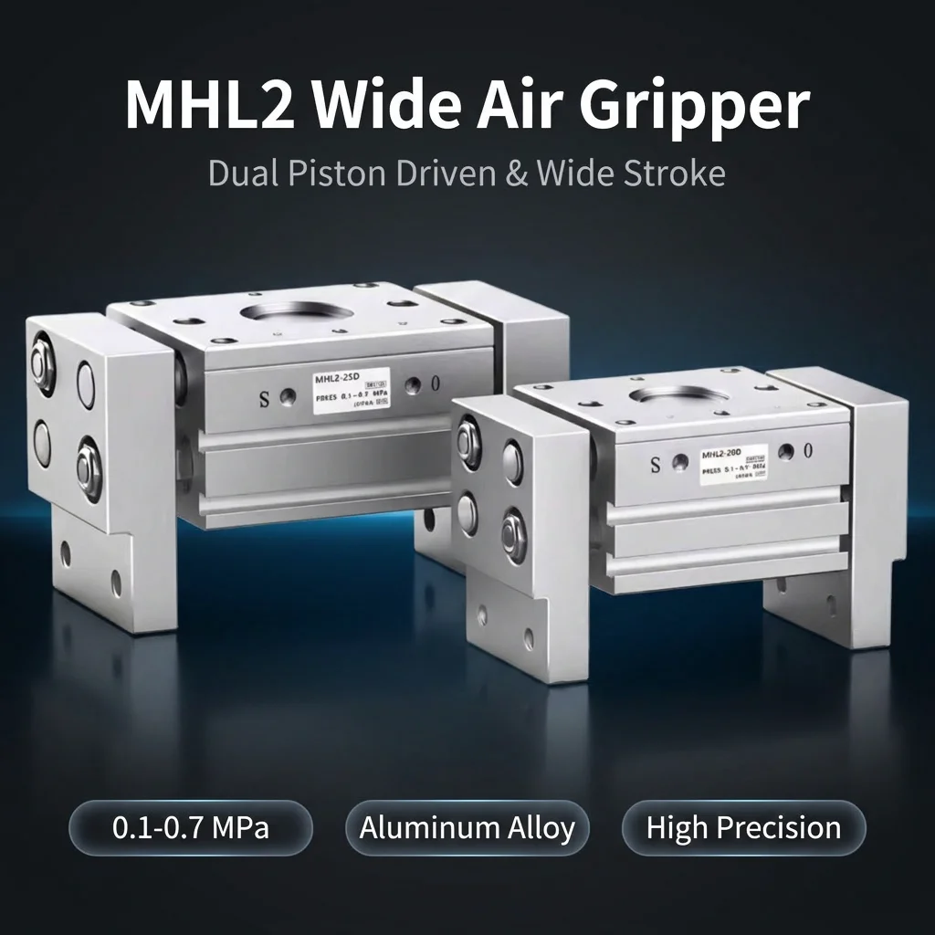 MHL2 Double Acting Pneumatic Gripper Replacement T Type Air Gripper 10D/16D/20D/25D/10D1/16D1/20D1/25D1 MHL2