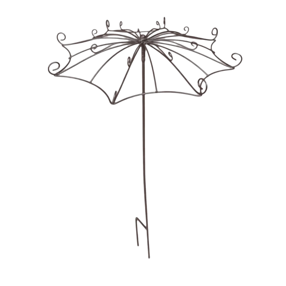 Umbrella Shape Trellis Flower Arrangement Hollow Out Decorative Plant Climbing Frame Iron Rustic Style Garden Decoration Pile