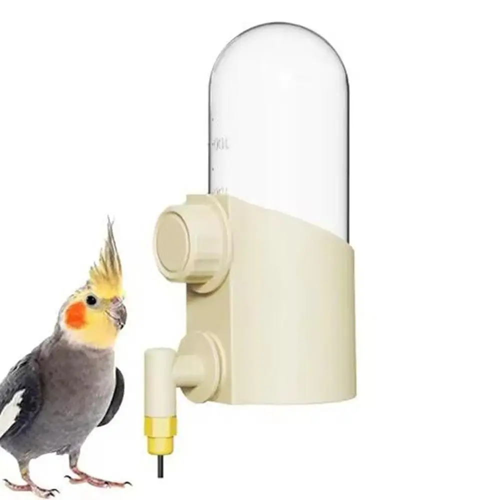 

250ml Birds Water Feeder Silent Large Capacity Birds Water Dispenser Splash-proof Reusable Pet Birds Water Bottle Finches