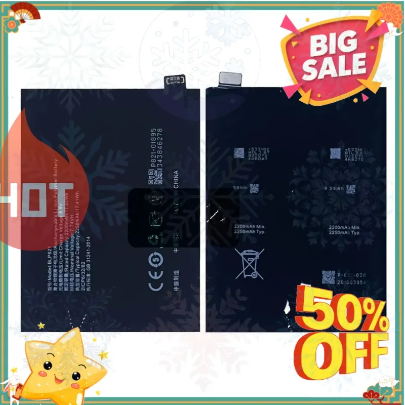 SWZY NEW BLP821 4450mAh Mobile Phone Battery for OPPO Oneplus 9 European Version / 1+9 European Versionphone Replacement Batteri
