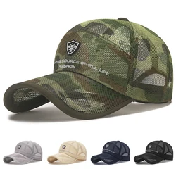 Summer Adjustable Baseball Caps Women Men Camouflage Hats Full Mesh Baseball Cap Unisex Trucker Caps Quick Dry Golf Running Hat