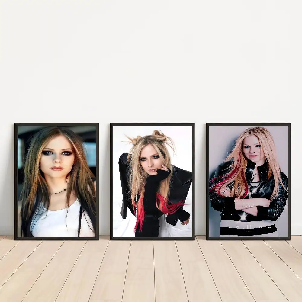 Singer Avril Lavigne Anime Posters Sticky HD Quality Wall Art Retro Posters For Home Kawaii Room Decor