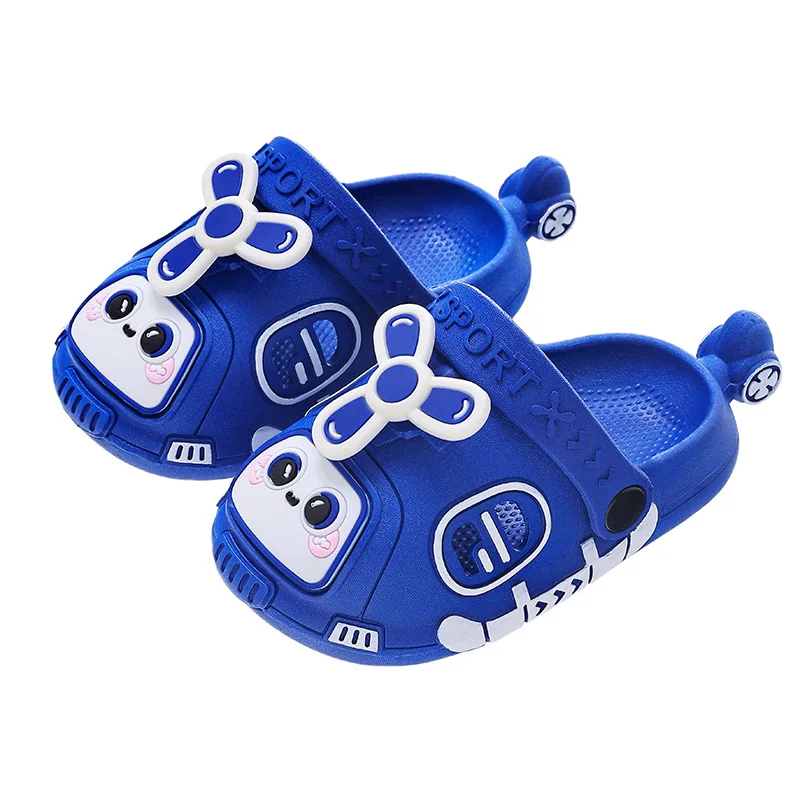 

Outside Wear Children's Bun Head Baby New Slippers Comfortable Summer Kid Holes Soft Bottom Children Cute Plane Boys Non-slip