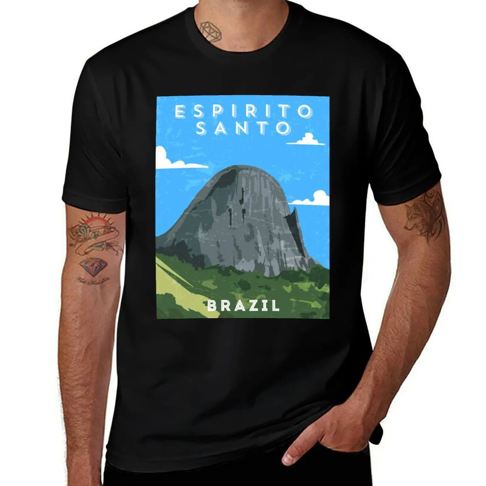 

Espirito Santo, Brazil — Retro travel minimalist poster T-Shirt sublime Anime t-shirt anime t shirts designer t shirt men