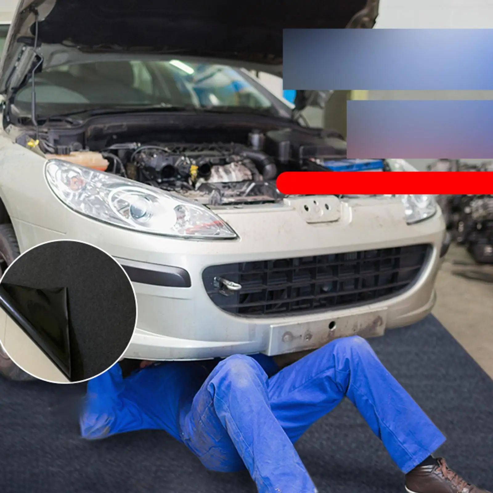 Washable Automotive Shop Flooring Protector Mat Garage Floor Maintenance Pad Non Slip Oil Absorbent Car Repair Pad SUVs