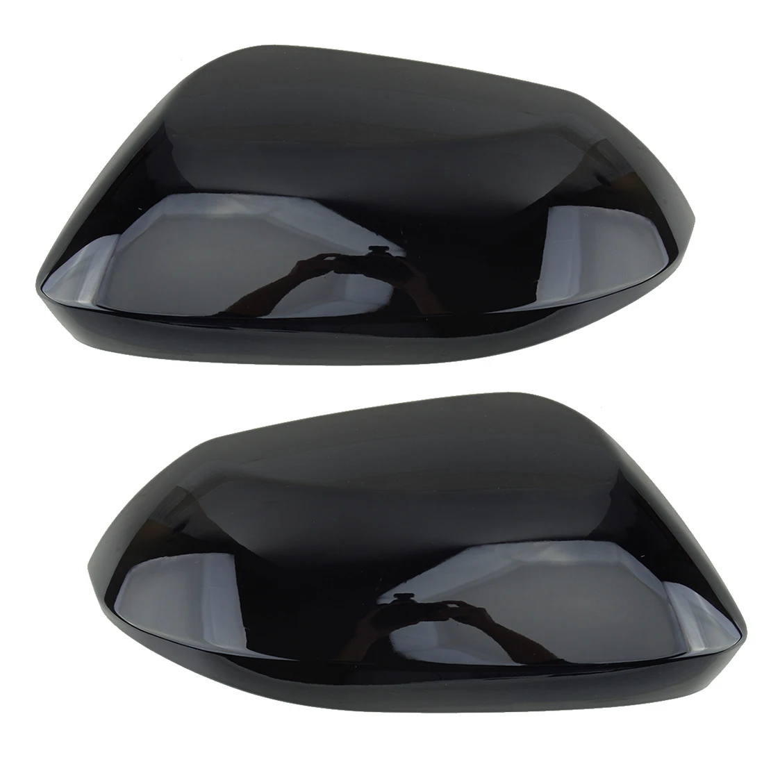 1 Pair Black ABS Car Front Left & Right Side Door Rear View Mirror Cover Trim Cap Fit for Toyota Corolla 2019 2020 2021 2022