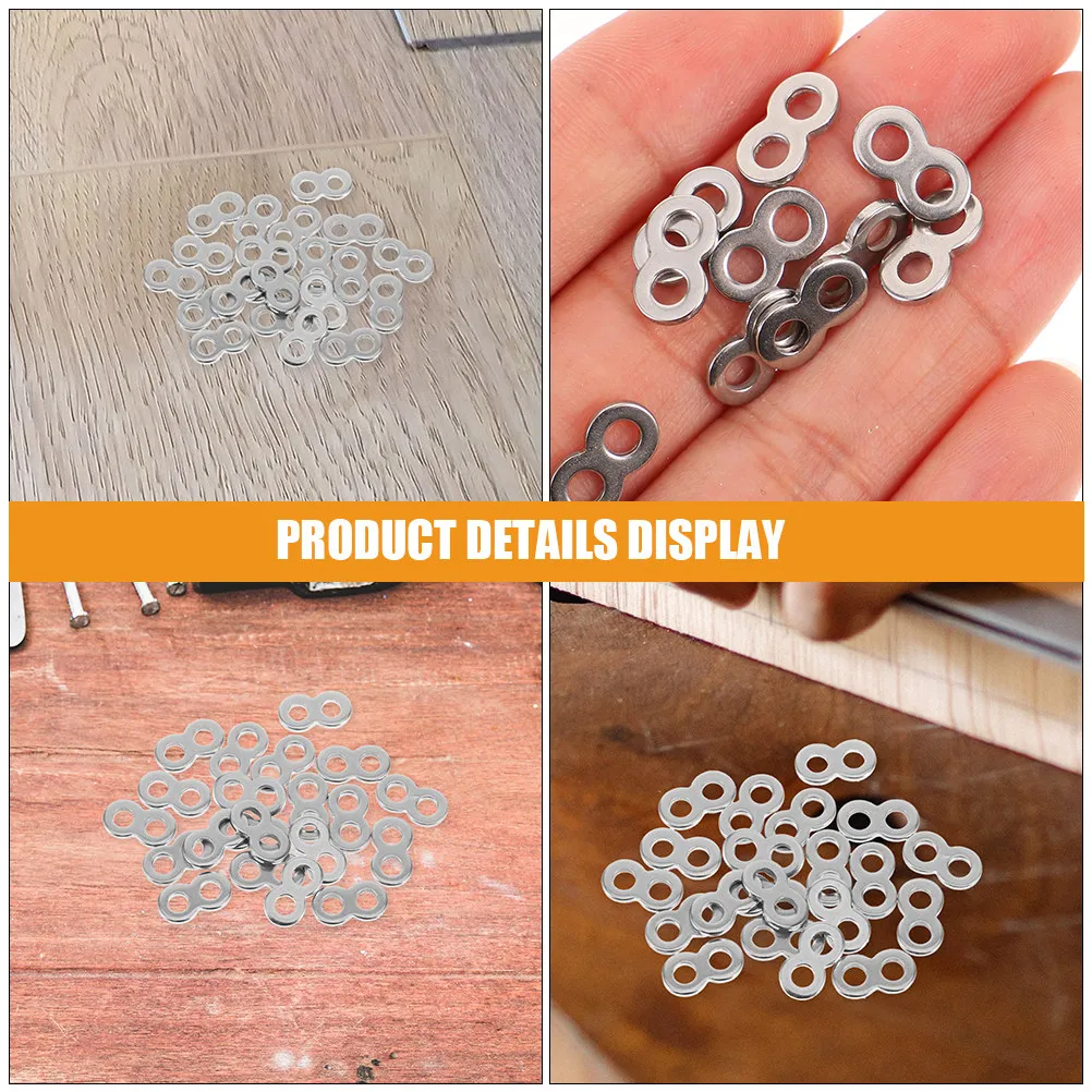 25Pcs 8 Shaped Tabletop Fasteners Stainless Steel Desktop Connectors for Table Tops Desk Rails Arts Crafts Wood Splitting