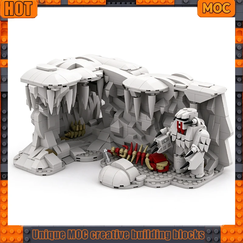 NEW 1161PCS Ice Cave Snow Monster Scene Model Building Blocks MOC Custom Puzzle DIY Assembly Creative Ideas Toy Gift Home Decor