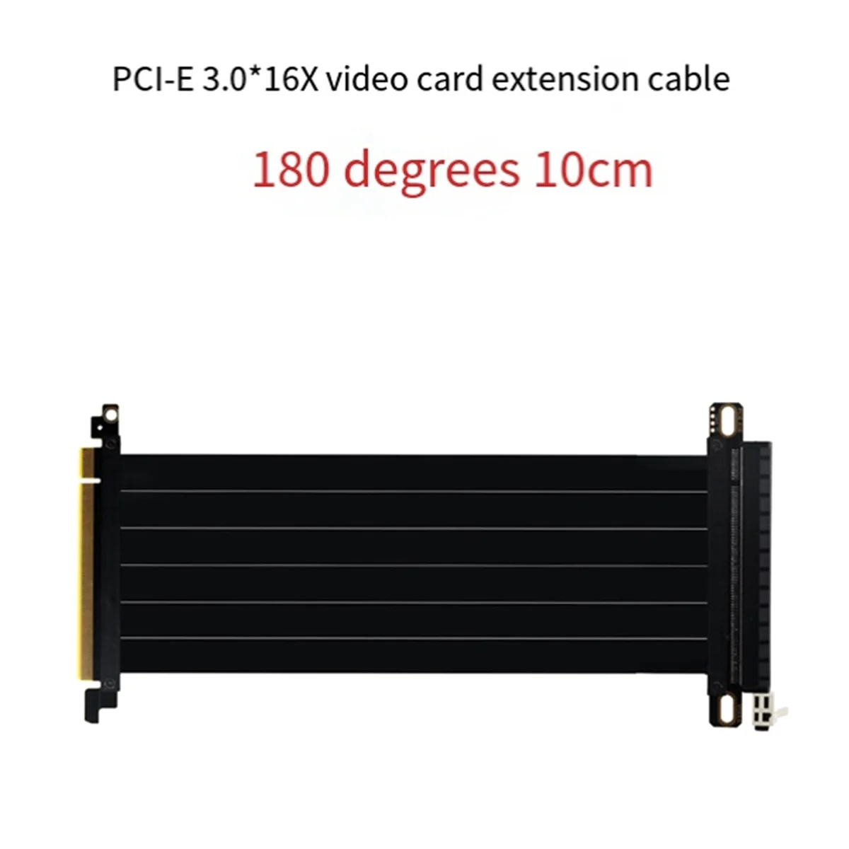 PCI-E 3.0 16X 180 Degree, PCI-E Graphics Card Extension Cable Network Card Adapter, Full Speed and Stability 10 cm