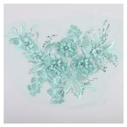 1PCS Stereoscopic lace appliqué embroidery flower patch clothing decorative patches stage clothes dress decorative accessories