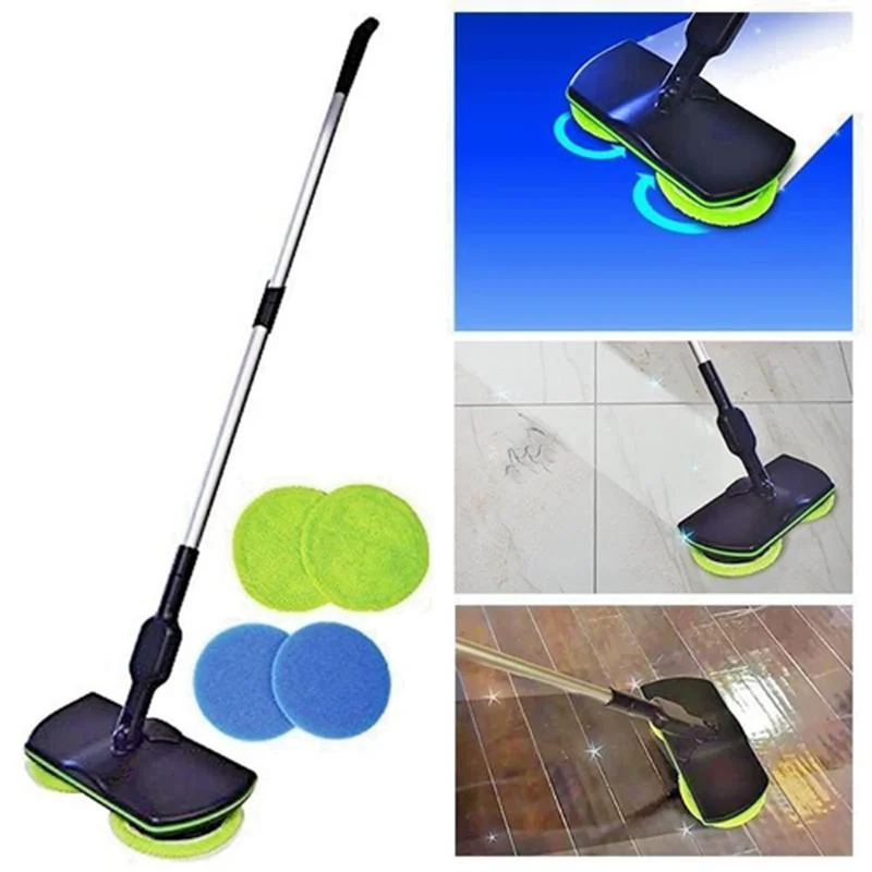 New Magic Easy Microfiber Electric Broom 360 Rotating Mop Spin Spray Foot Switch Mop Floor Cleaning Mop Easy Bucket Dust Broom