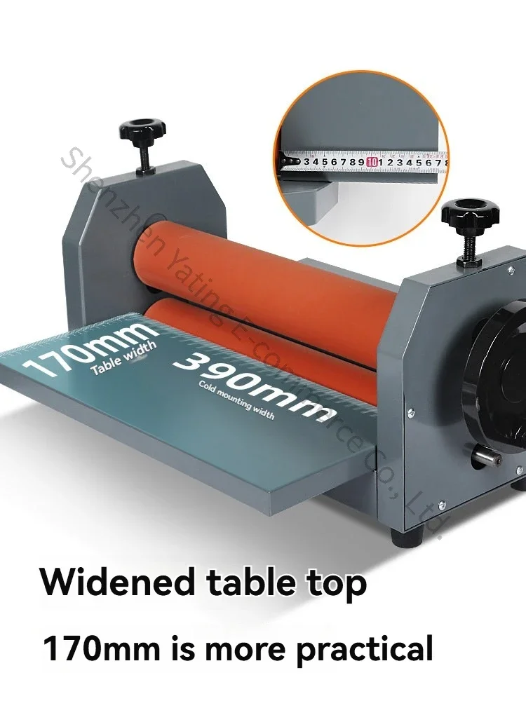 New TK390 Manual Cold Laminating Machine Rubber Roller Laminator Cold Laminating Film Machine And Painting Machine