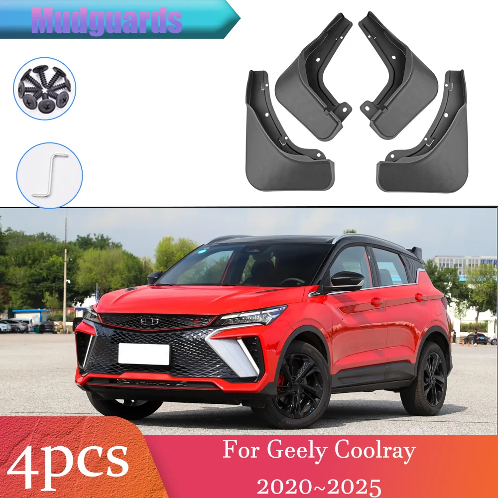 

Для Geely Coolray 2020 ~ 2025 2021 2022 2023 2024 автомобильные колеса, брызговики, брызговики, защита крыльев, брызговики, аксессуары