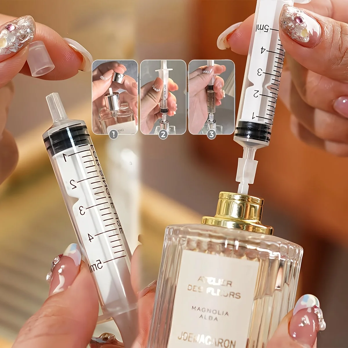 1ml-5ml-10ml-20ml Perfume Refill Tool, Portable Sprayer Transfer Pump, Press Spring Dropper, Durable PP Cosmetics Liquid