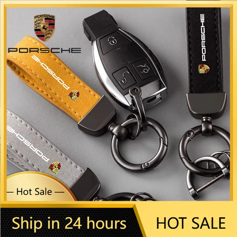 

Кожаный брелок-подвеска для ключей Porsche Cayenne, Panamera, Macan, 911 – подарок, держатель для автомобильных ключей