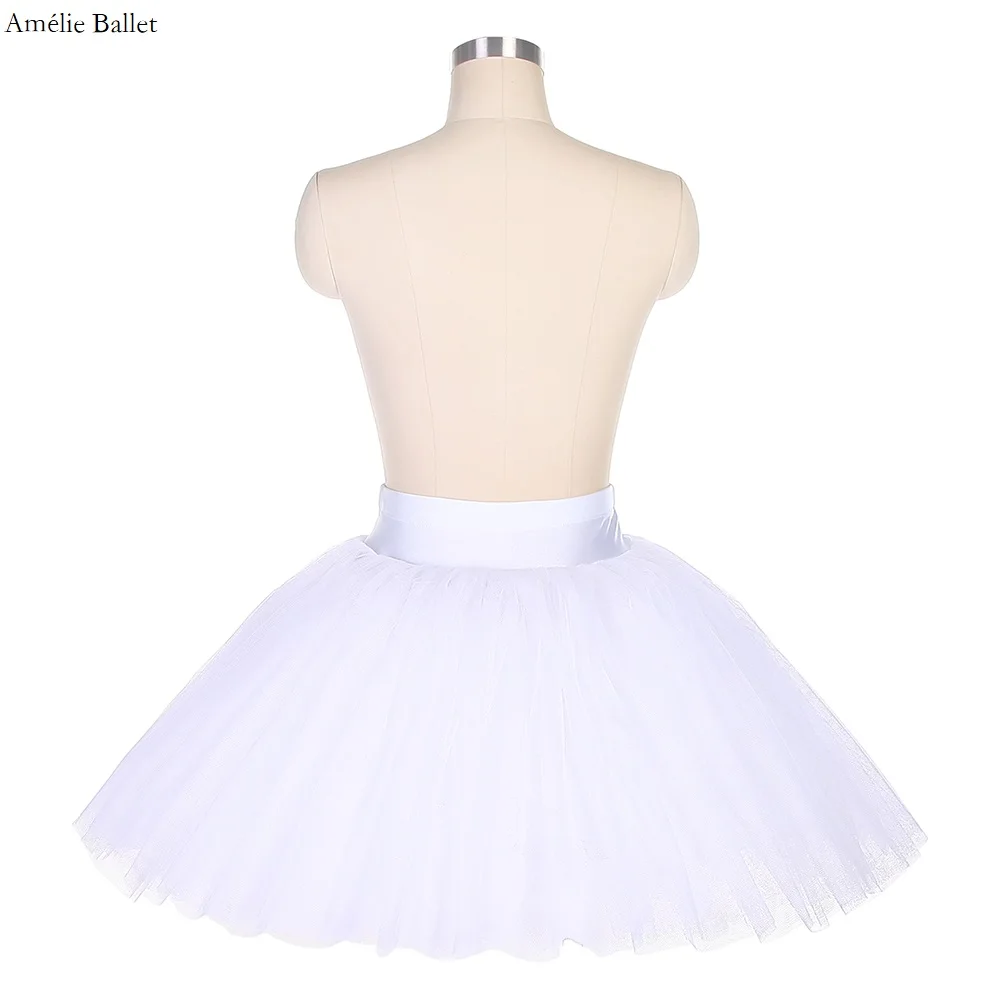 BLL056 Tutu plissé blanc/noir pour danse de Ballet demi-jupe Tutu enfant et adulte Costumes Tutu de danse de Ballet Tutus en Tulle rigide
