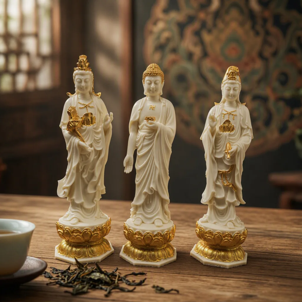 Gilded Carved Tagua Nut Figurine Gift Box Guanyin Incense Burner Rhinoceros Ruyi Elephant Multiple Styles Collectible Ornament