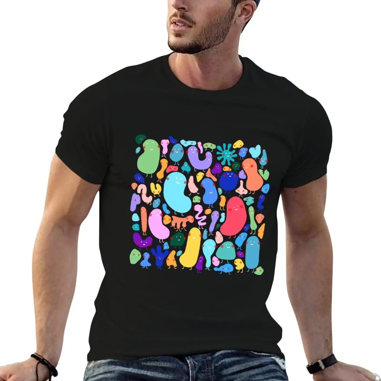 

Jelly beans T-Shirt cotton t shirt pack anime tshirt cotton t shirts man 100% T-shirt