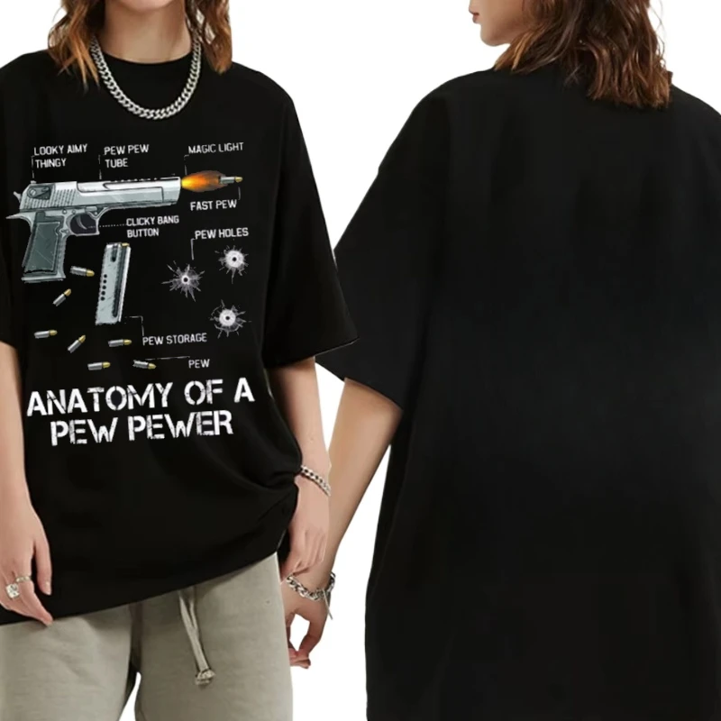 

Oversized Anatomy of A Pew Pewer Ammo Gun Amendment Meme Lovers Eagle T-Shirt Cotton Unisex O-Neck Tshirt Fitness T Shirt