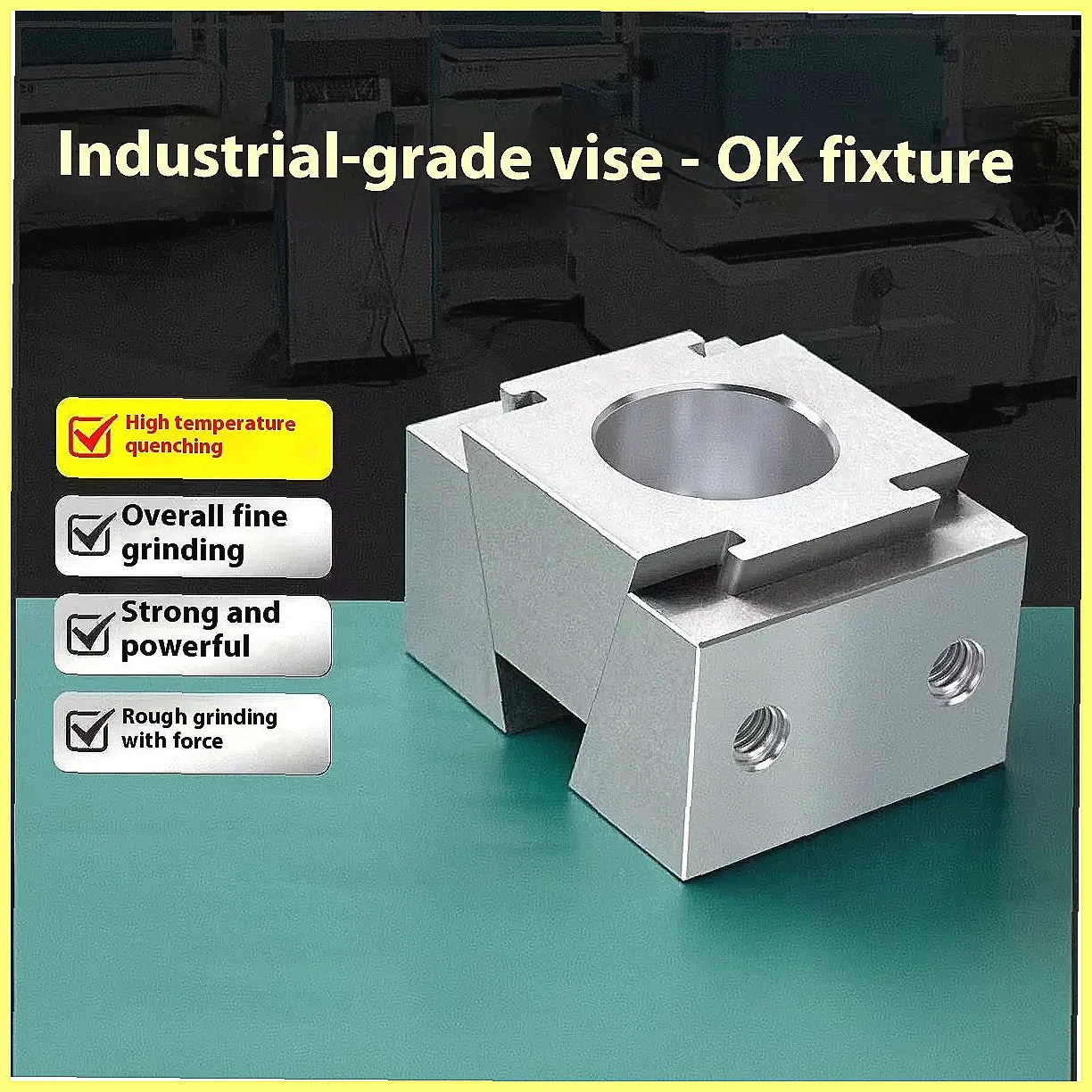M6 M8 M10 M12 Precision Modular CNC Vise, Single/Double Side Bench Vise & Wedge Clamps for Industrial Machining (Multiple Sizes)
