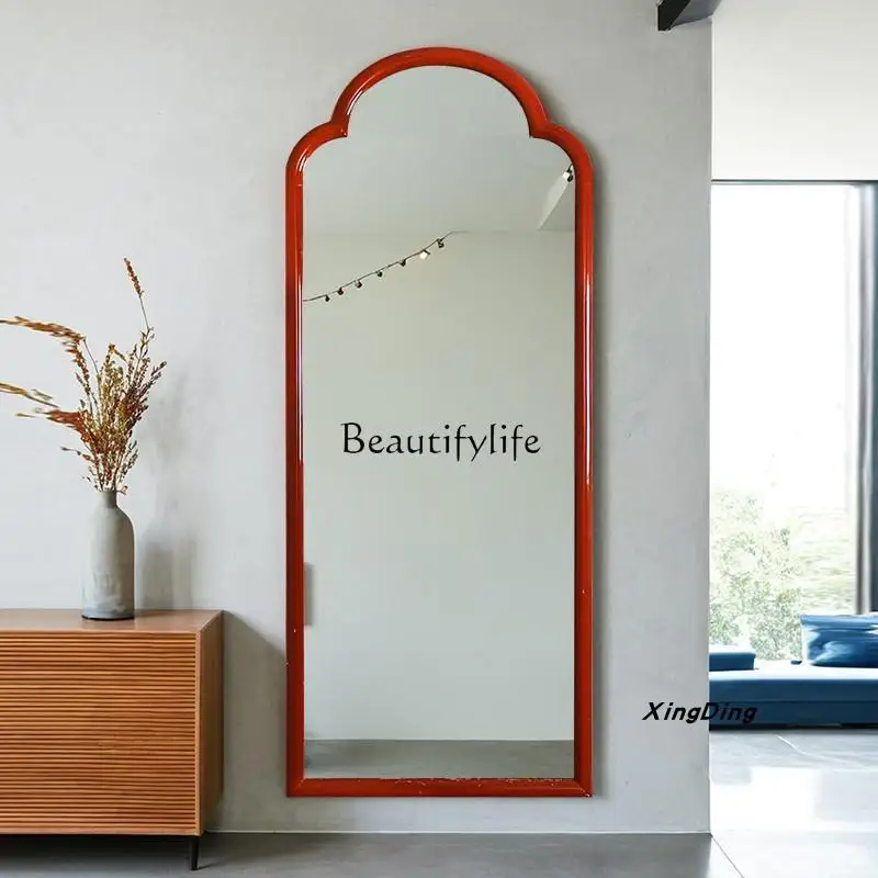 

Internet Celebrity INS Entryway Full-Length Mirror Home Use Arched Wall-Mounted Living Room Dressing Mirror