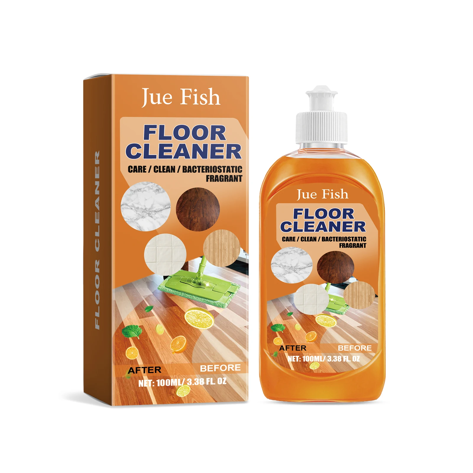 Floor Cleaner Remove Dirt Stains Quick Drying Polishing Brighten Floor Detergent for Wooden Floor Ceramic Tile Cleaning Solution