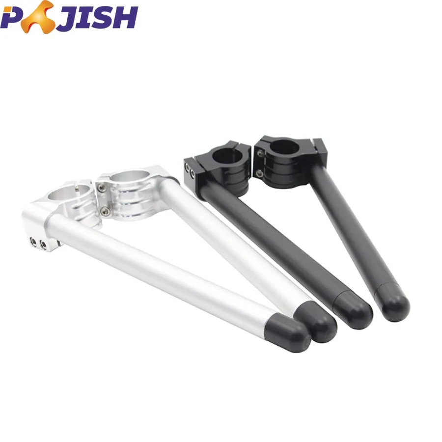 Motocross Modification Accessories 31-51mm Motorcycle Adjustable Clip-On Handlebar Black Sliver Aluminium Alloy Handle Bar